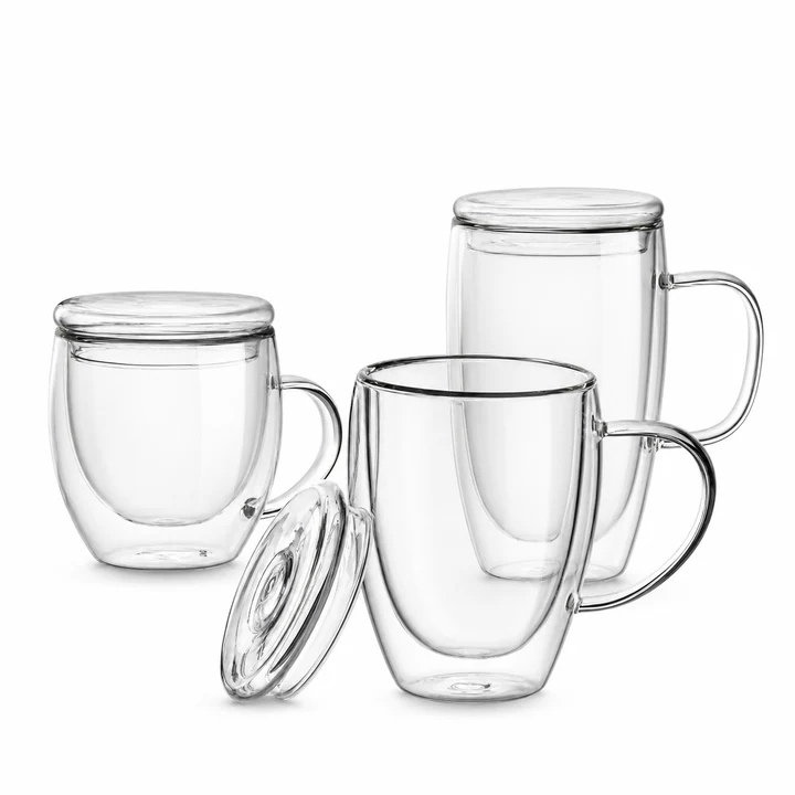 Double Wall Cappuccino and Latte Glass Mugs for an OEM glassware order